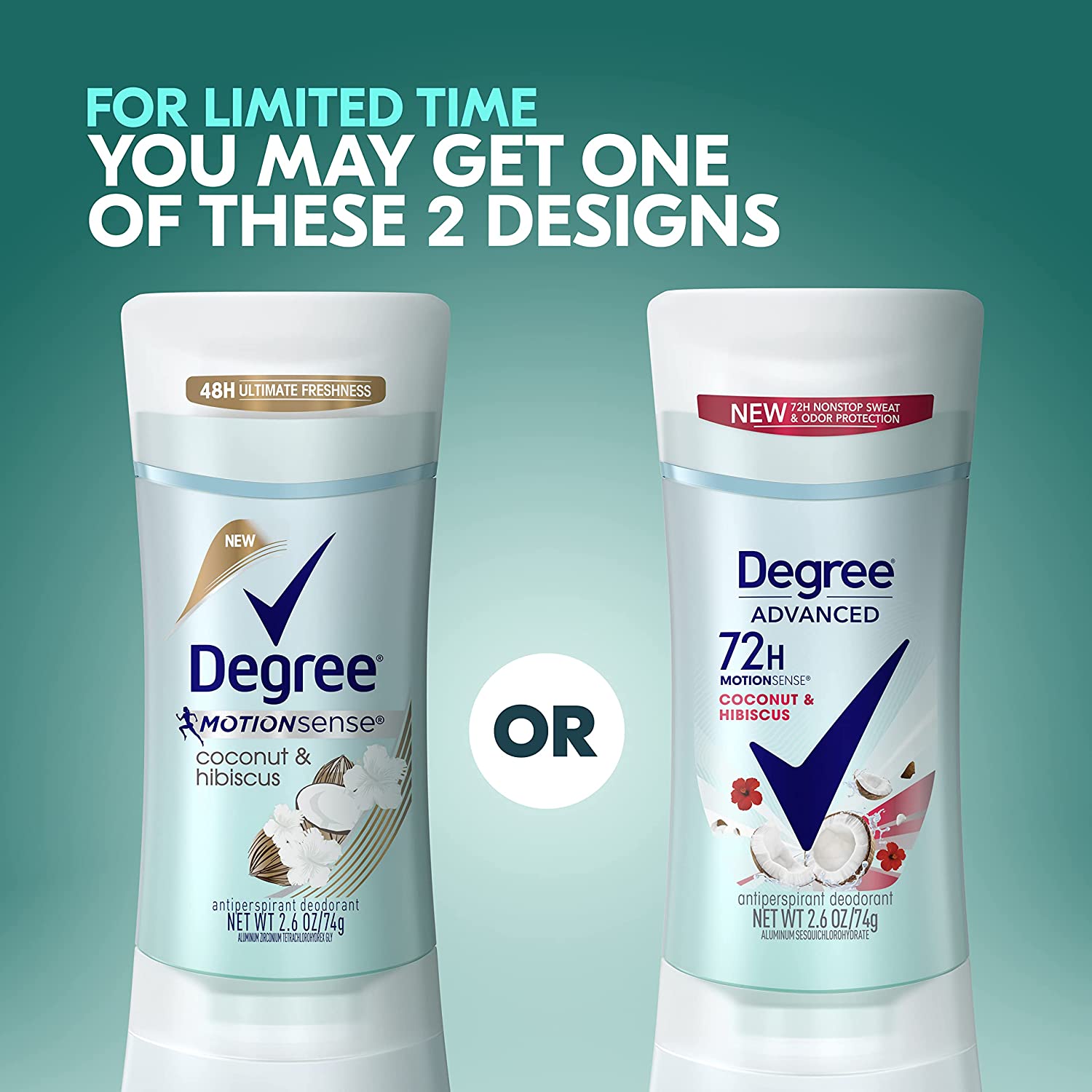 Degree Antiperspirant Deodorant 72-Hour Sweat and Odor Protection Lavender and Waterlily Antiperspirant for Women with?MotionSense?Technology 2.6 oz 4 Count - Image 3